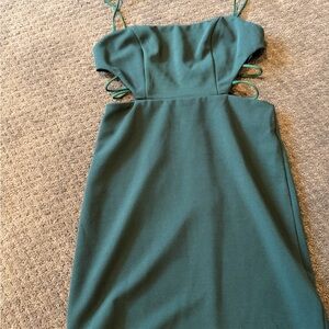 Hello Molly Teal Backless Dress